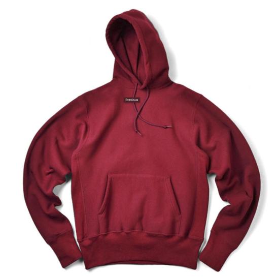  캠버 후드 티셔츠 #232 크로스 니트 헤비웨이트 풀오버 후드 스웨트셔츠 버건디