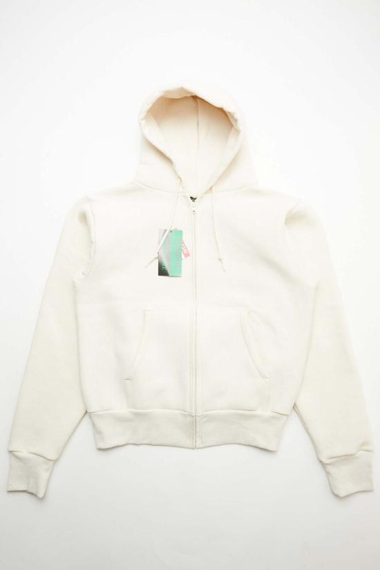  캠버 후드 티셔츠 12온스 헤비웨이트 크로스 니트 지퍼 후드티 내추럴