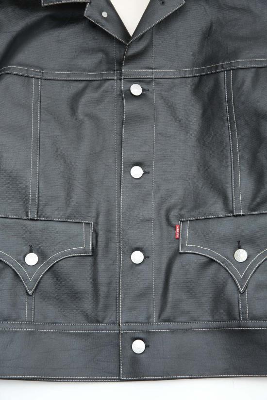  와타나베 준야 데님 자켓 준야 와타나베 맨 X 리바이스 재킷 블랙 코팅 캔버스 - JUNYA WATANABE