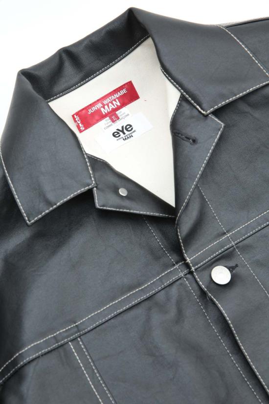  와타나베 준야 데님 자켓 준야 와타나베 맨 X 리바이스 재킷 블랙 코팅 캔버스 - JUNYA WATANABE