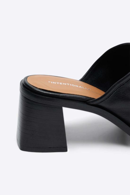  인텐셔널리 블랭크 뮬/슬리퍼 "의도적으로." 아델레이드 힐 바크 아이스/블랙 - INTENTIONALLY BLANK