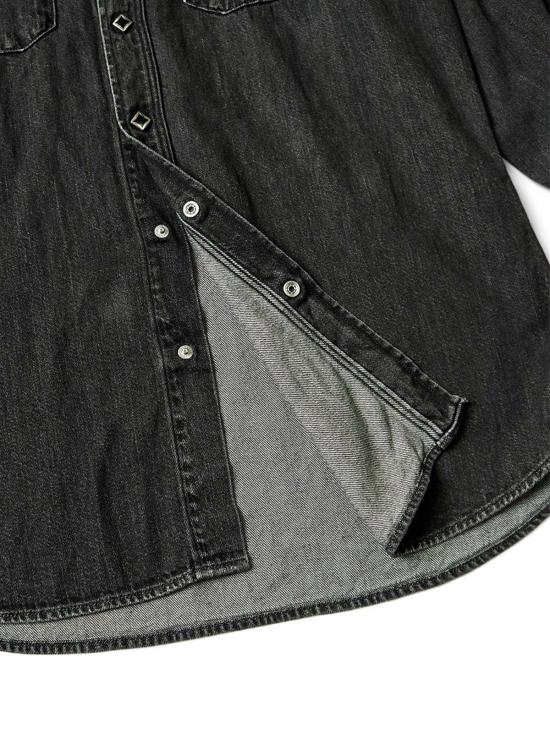  캐피탈 긴팔 셔츠 Kapital 8oz 데님 웨스턴  블랙 - KAPITAL