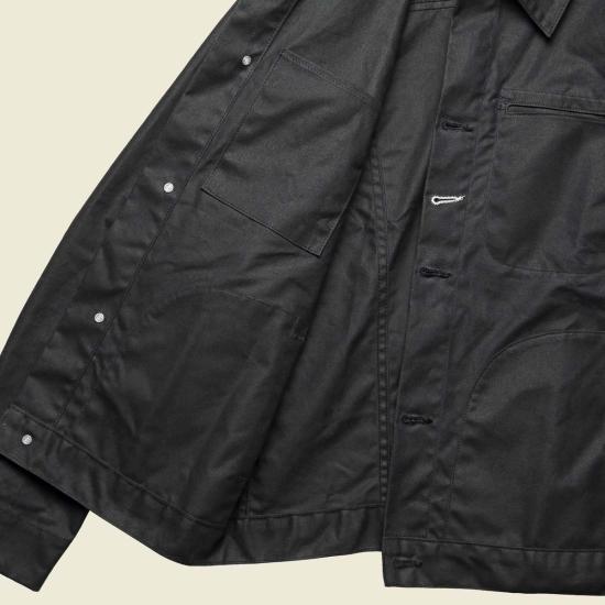  Rogue Territory 긴팔 셔츠 남성용 Ridgeline Supply 왁스 재킷 블랙 - ROGUE TERRITORY