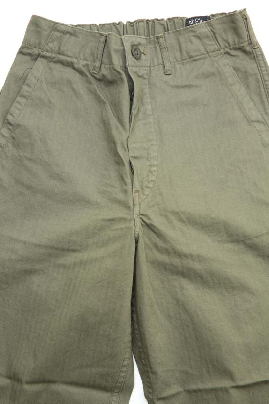  오어슬로우 스트레이트 팬츠 오슬로우 와이드핏 프렌치 워크 팬츠 아미 그린 - ORSLOW