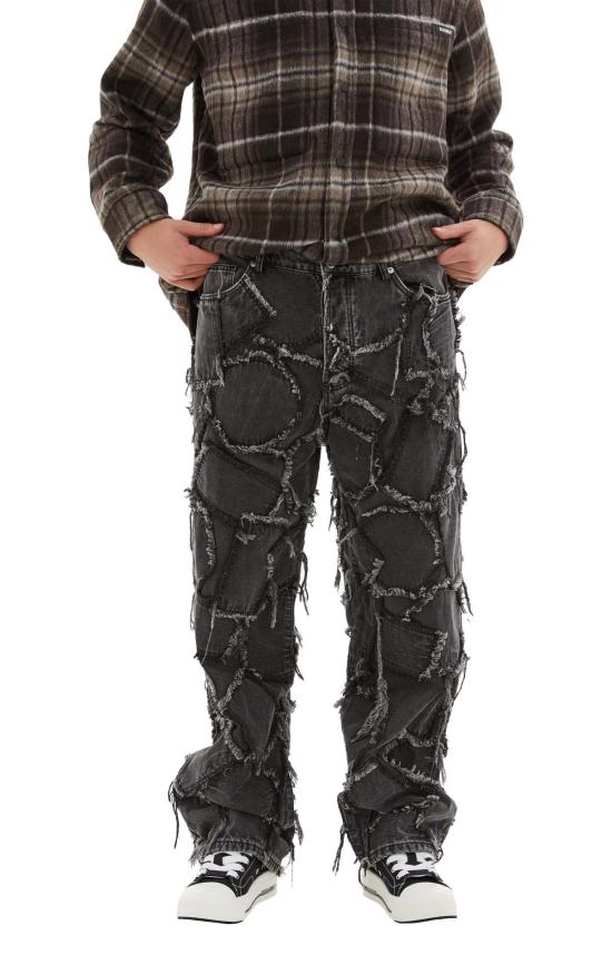  나미아스 데님 팬츠 로고 진 숯 - NAHMIAS