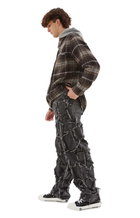  나미아스 데님 팬츠 로고 진 숯 - NAHMIAS