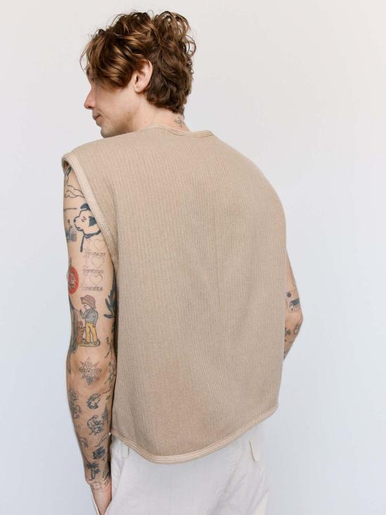  DEPARTAMENTO 베스트 데파르타멘토 Jumbo Bedford Top Vest Sand Dune - OTHER BRANDS