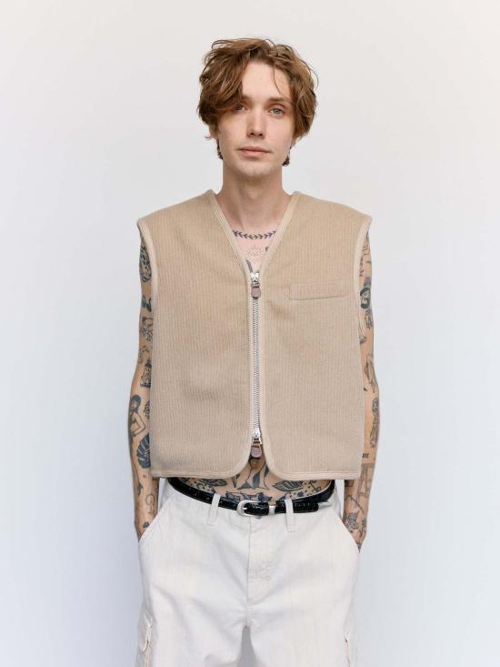  DEPARTAMENTO 베스트 데파르타멘토 Jumbo Bedford Top Vest Sand Dune