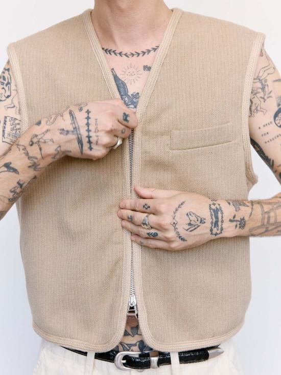  DEPARTAMENTO 베스트 데파르타멘토 Jumbo Bedford Top Vest Sand Dune - OTHER BRANDS