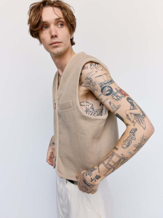  DEPARTAMENTO 베스트 데파르타멘토 Jumbo Bedford Top Vest Sand Dune - OTHER BRANDS