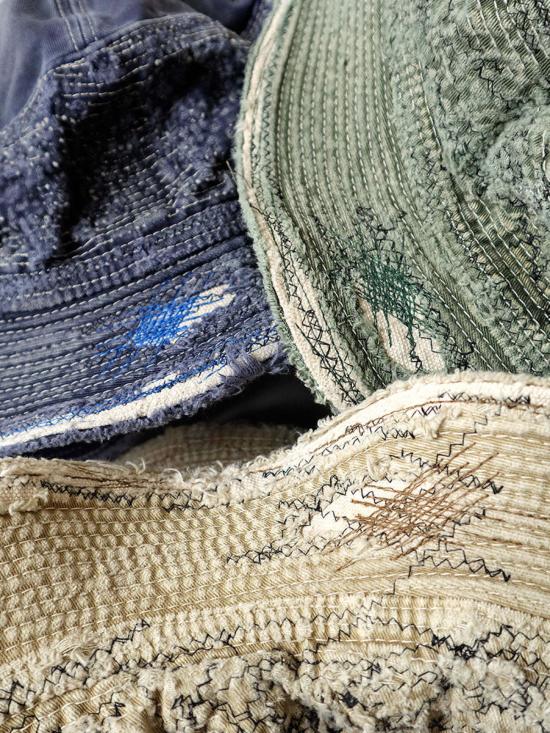  캐피탈 버킷햇 치노 노인과 바다 크래쉬 리메이크 햇 네이비 - KAPITAL