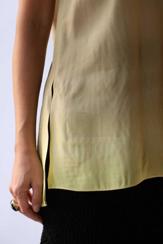  고셰르 민소매 티셔츠 탱크 샌드/그린 - GAUCHERE