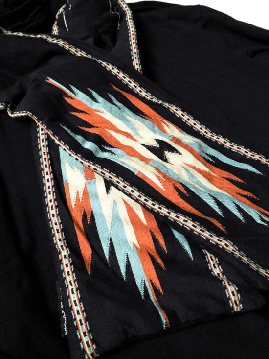  캐피탈 자켓 Kapital Swt Knit X Ortega 저지 케사 파카 블랙 - KAPITAL