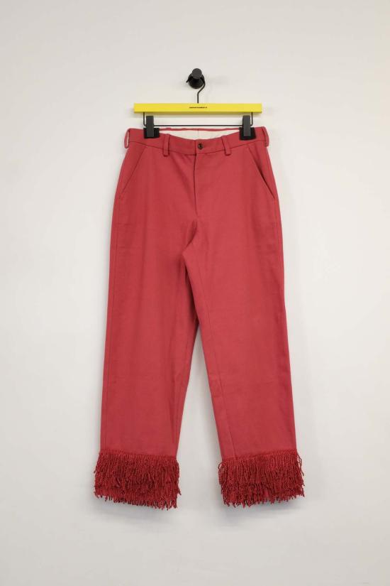  보디 스트레이트 팬츠 보드 불리온 프린지 팬츠 핑크 - BODE