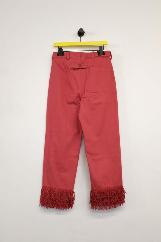  보디 스트레이트 팬츠 보드 불리온 프린지 팬츠 핑크 - BODE