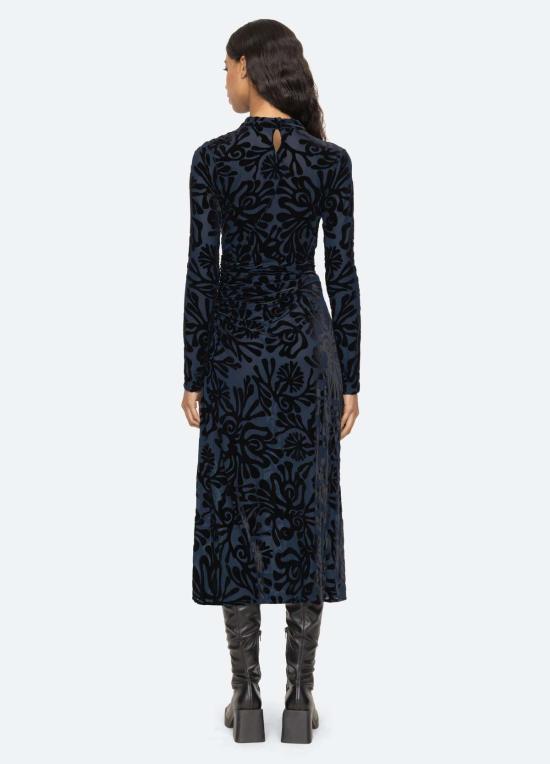  씨뉴욕 롱 원피스 Sea Ny Alia 드레스 네이비 - SEA NY