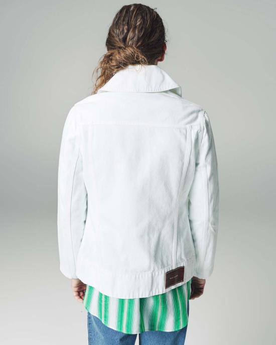  웨일즈보너 자켓 웨일즈 보너 엔자임 워시 데님 헤리티지 재킷 화이트 - WALES BONNER