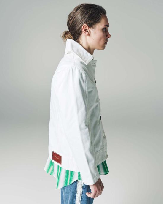  웨일즈보너 자켓 웨일즈 보너 엔자임 워시 데님 헤리티지 재킷 화이트 - WALES BONNER