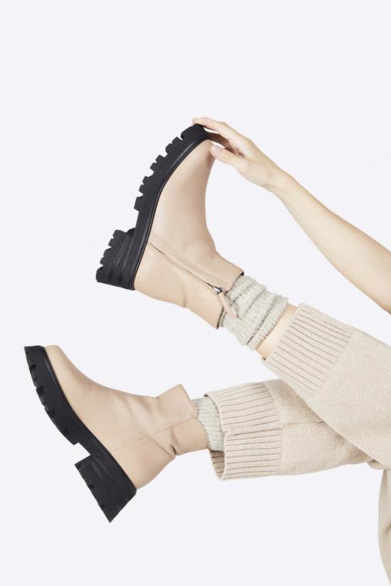  인텐셔널리 블랭크 부츠 "의도적으로." Larry Lug Sole Boot Taupe/Black - INTENTIONALLY BLANK