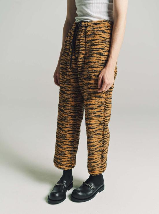  보디 트레이닝/조거 팬츠 보드 울 플리스 스웨트 팬츠 오렌지/블랙 - BODE