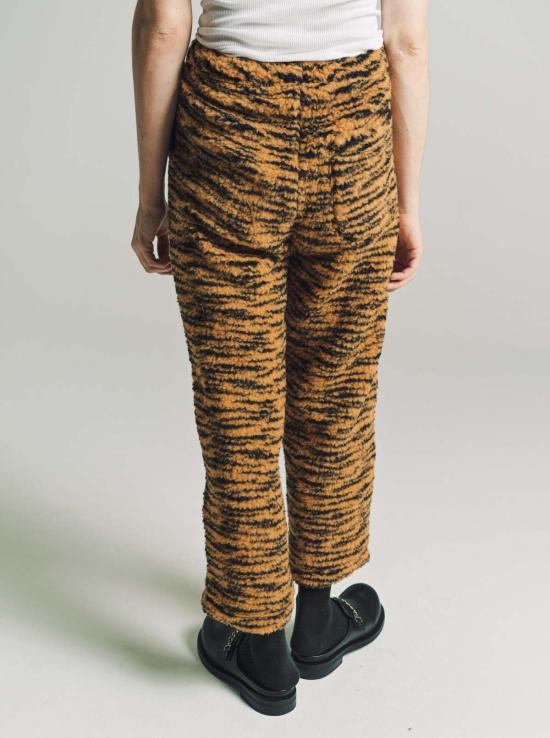  보디 트레이닝/조거 팬츠 보드 울 플리스 스웨트 팬츠 오렌지/블랙 - BODE