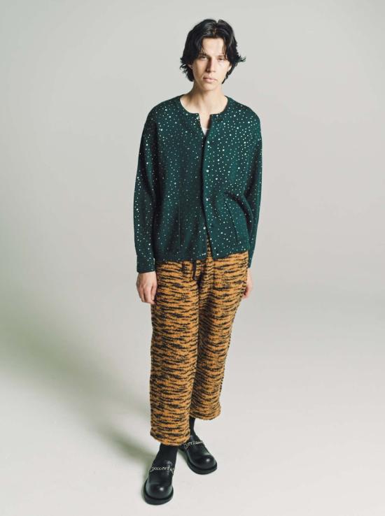  보디 트레이닝/조거 팬츠 보드 울 플리스 스웨트 팬츠 오렌지/블랙 - BODE