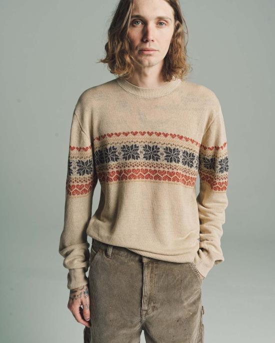  아워레가시 스웨터 우리의 레거시 헴프 베이스 라운드넥 스노우 페어아일