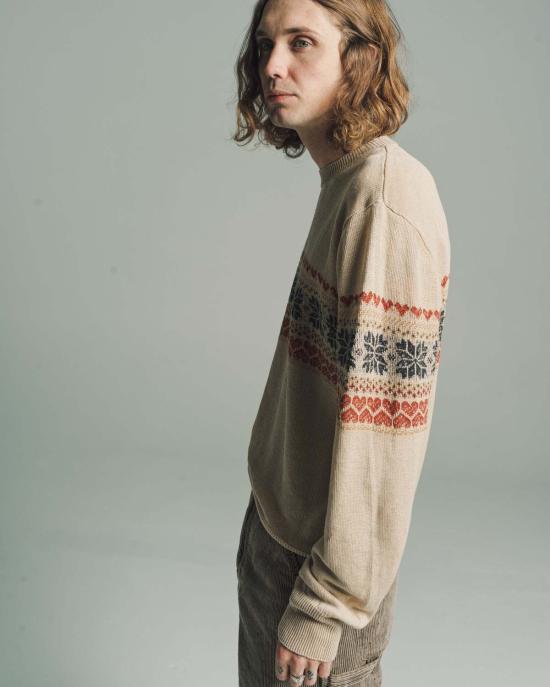  아워레가시 스웨터 우리의 레거시 헴프 베이스 라운드넥 스노우 페어아일 - OUR LEGACY