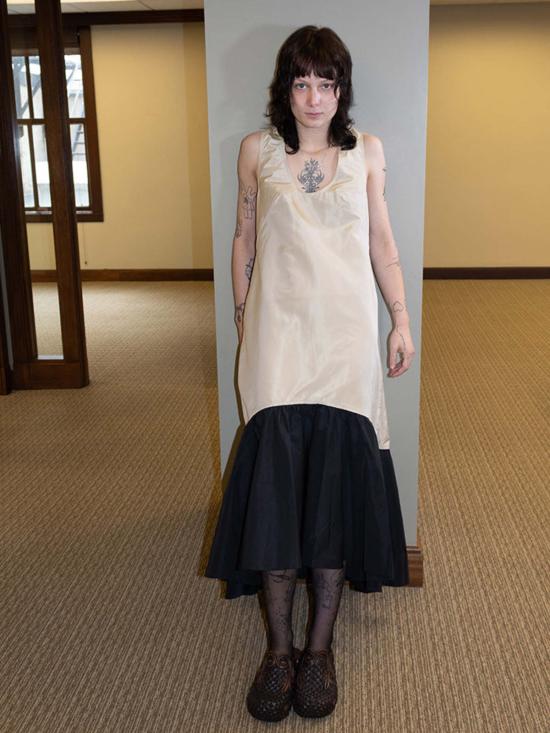  Chelsea Mak 숏 원피스 첼시 마크 리옹 드레스 샴페인/블랙