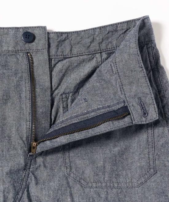  빔스 롱 스커트 보이 어스 네이비 세일러 팬츠 리메이크 스커트 인디고 - BEAMS