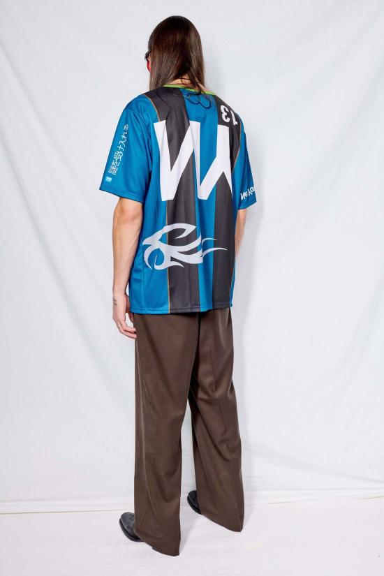  어셈블리 뉴욕 후드 티셔츠 로고 스트라이프 반팔 저지 - ASSEMBLY NEW YORK