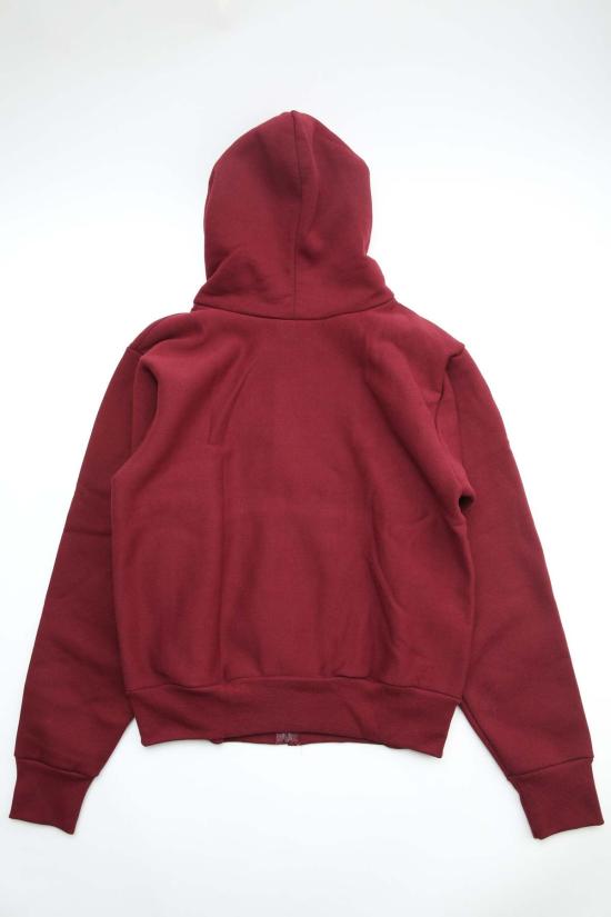  캠버 후드 티셔츠 #231 12온스 헤비웨이트 크로스 니트 지퍼 후드 버건디 - CAMBER