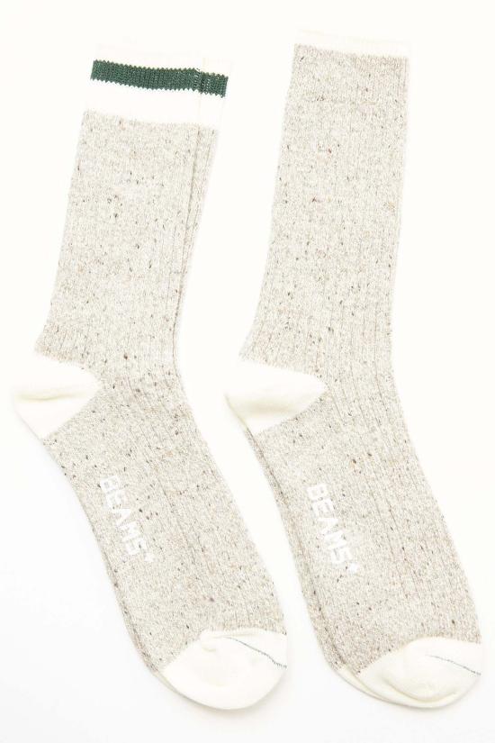  빔스 양말 플러스 2팩 래그 삭스 오트밀