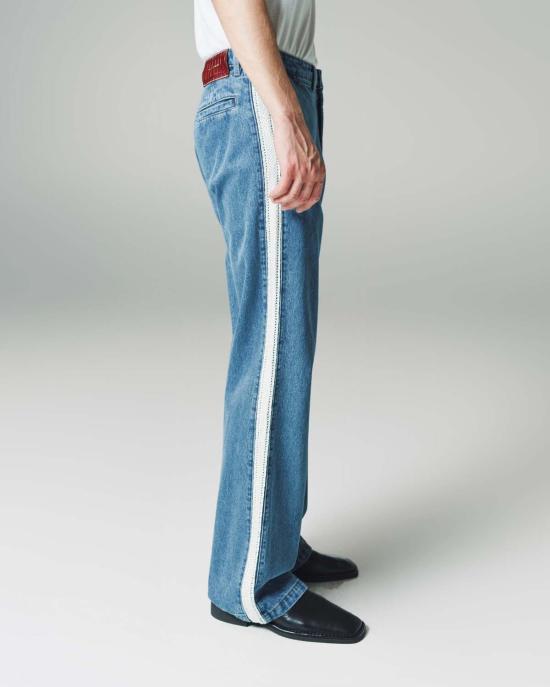  웨일즈보너 데님 팬츠 웨일즈 보너 엔자임 워시 데님 에터니티 팬츠 라이트 블루 - WALES BONNER