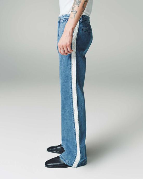  웨일즈보너 데님 팬츠 웨일즈 보너 엔자임 워시 데님 에터니티 팬츠 라이트 블루 - WALES BONNER