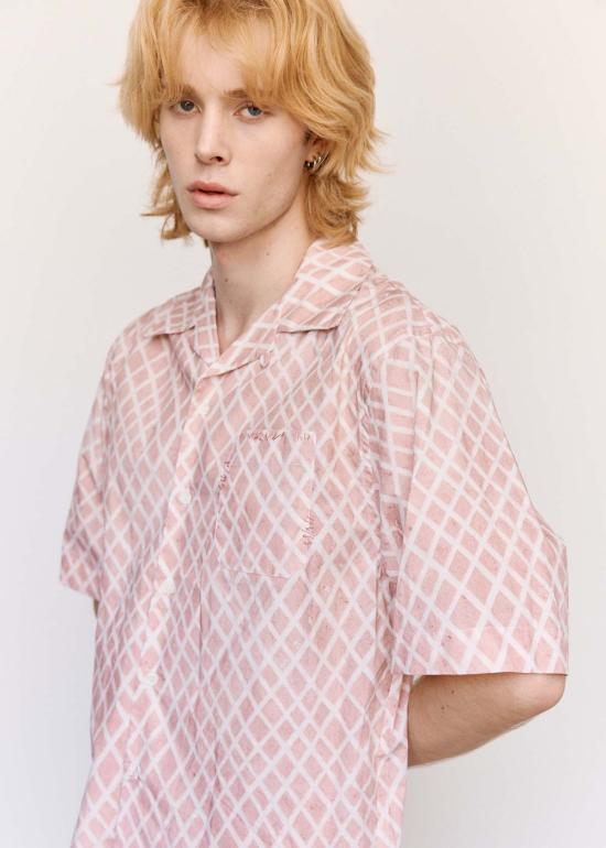  마르니 반팔 셔츠 랜드스케이프 팝린  앤틱 로즈 - MARNI