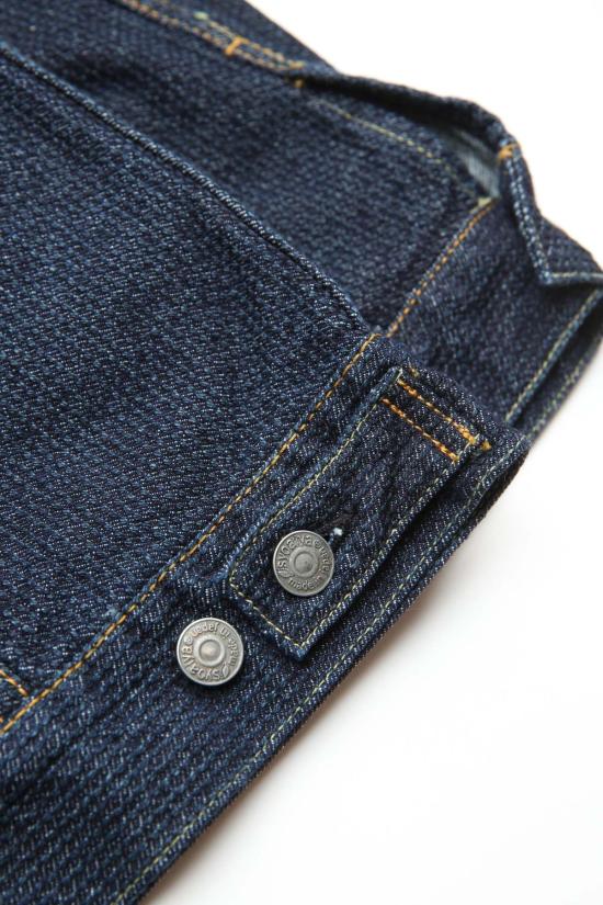  퓨어 블루 재팬 데님 자켓 워븐 사시코 타입3 재킷 인디고/인디고 - PURE BLUE JAPAN