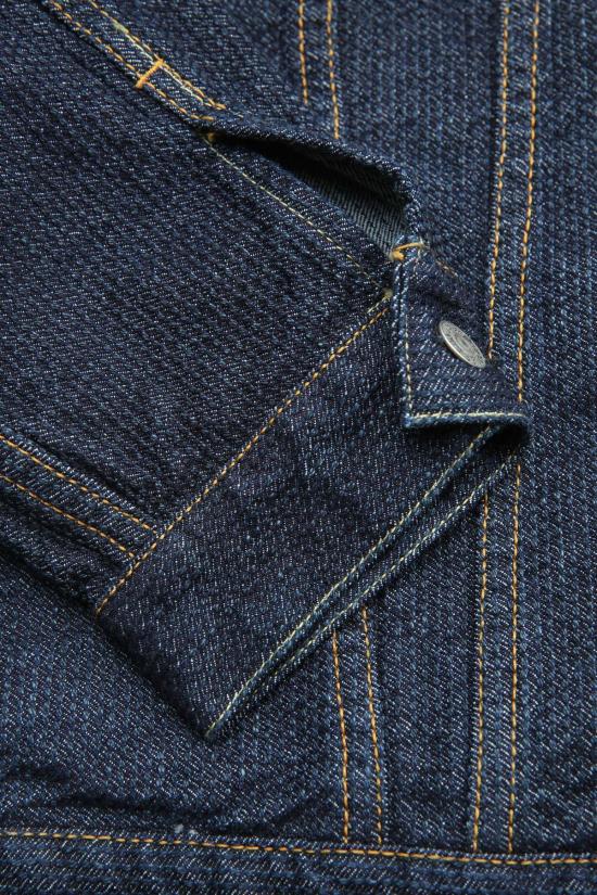  퓨어 블루 재팬 데님 자켓 워븐 사시코 타입3 재킷 인디고/인디고 - PURE BLUE JAPAN