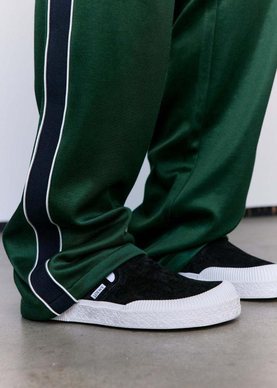  로에베 파울라 이비자 부츠 Paula's Ibiza Loewe 스웨이드 테라 불카 슬립온 스니커즈 블랙