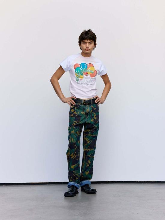  마틴로즈 반팔 티셔츠 마틴 로즈 래글런 쉬런큰 티셔츠 옅은 분홍색 - MARTINE ROSE