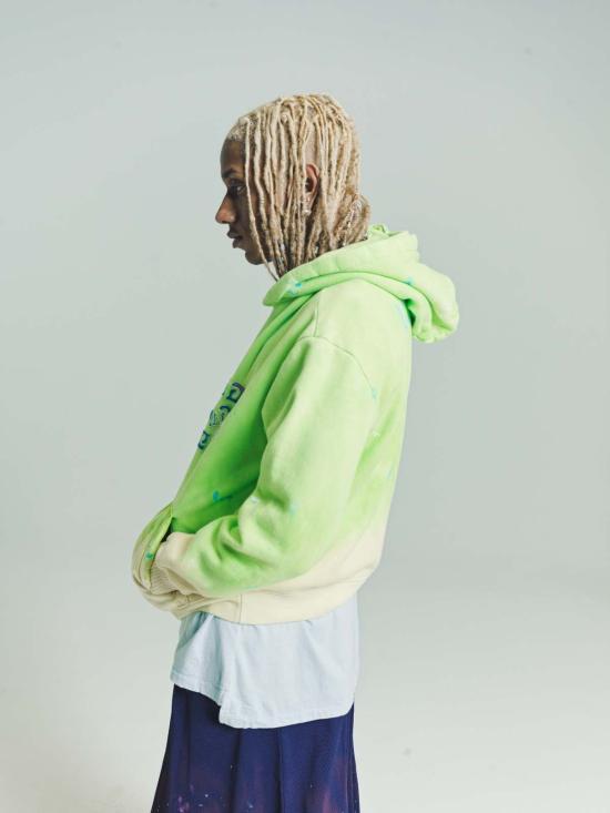  로스트 데이즈 후드 티셔츠 포털 후드티 그린 - LOST DAZE