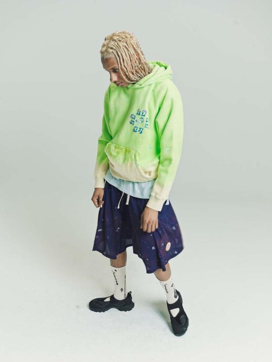  로스트 데이즈 후드 티셔츠 포털 후드티 그린 - LOST DAZE