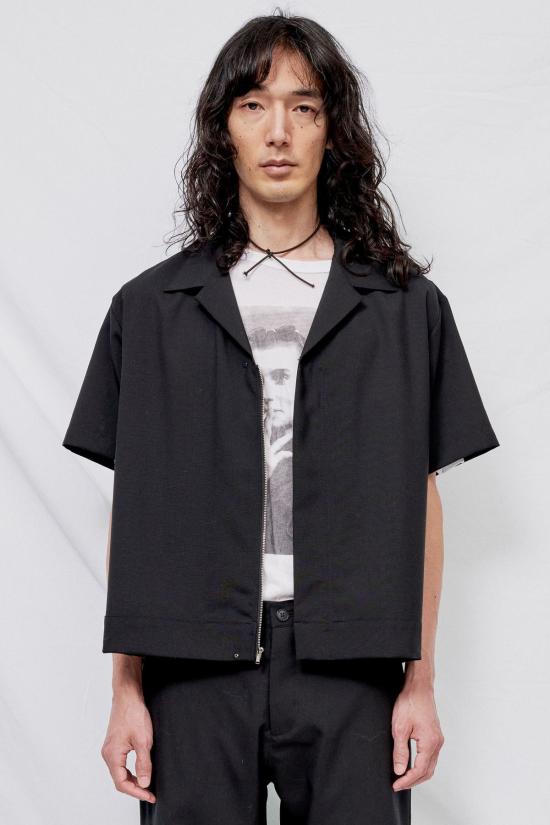  어셈블리 뉴욕 셔츠 어셈블리 수팅 지퍼 볼링 셔츠 블랙 - ASSEMBLY NEW YORK