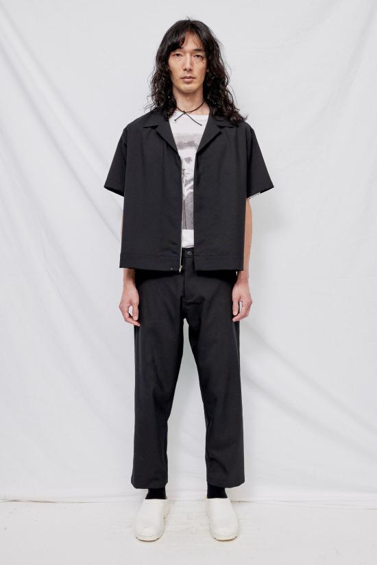  어셈블리 뉴욕 셔츠 어셈블리 수팅 지퍼 볼링 셔츠 블랙 - ASSEMBLY NEW YORK