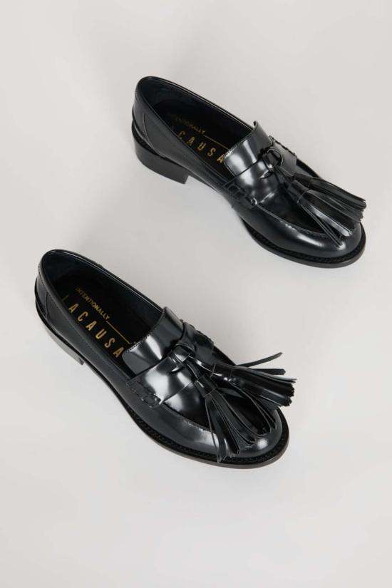  인텐셔널리 블랭크 로퍼 "의도적으로." Neighbor Loafer Black/Cream - INTENTIONALLY BLANK