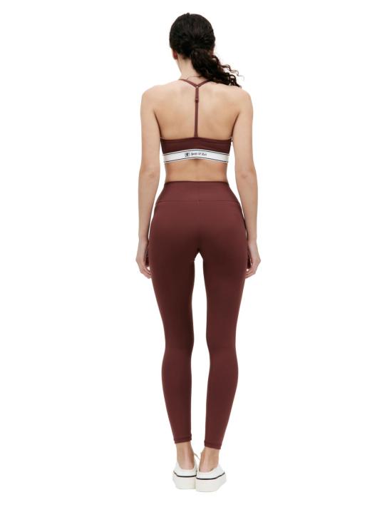  스포티앤리치 브라 스포티 & 리치 러너 스크립트 스포츠 브랄렛 마룬 - SPORTY & RICH