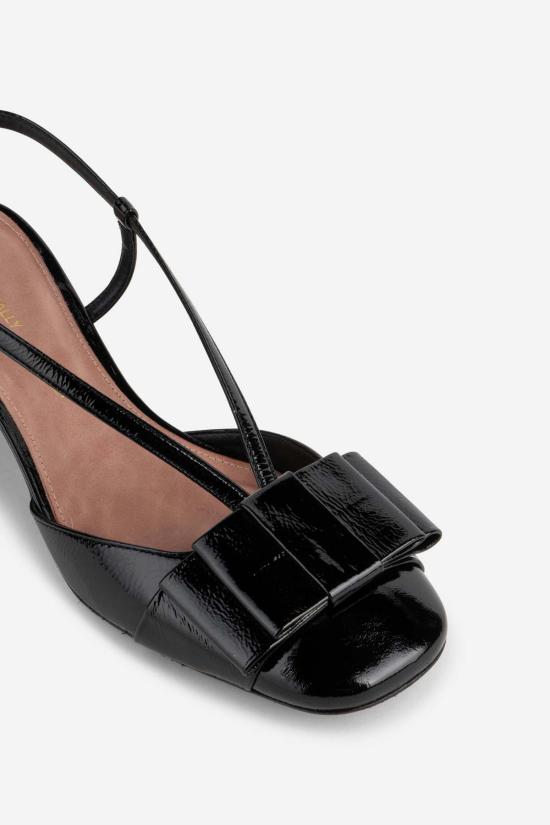  인텐셔널리 블랭크 힐/펌프스 "의도적으로." 카리나 슬링백 힐 블랙/크림 - INTENTIONALLY BLANK