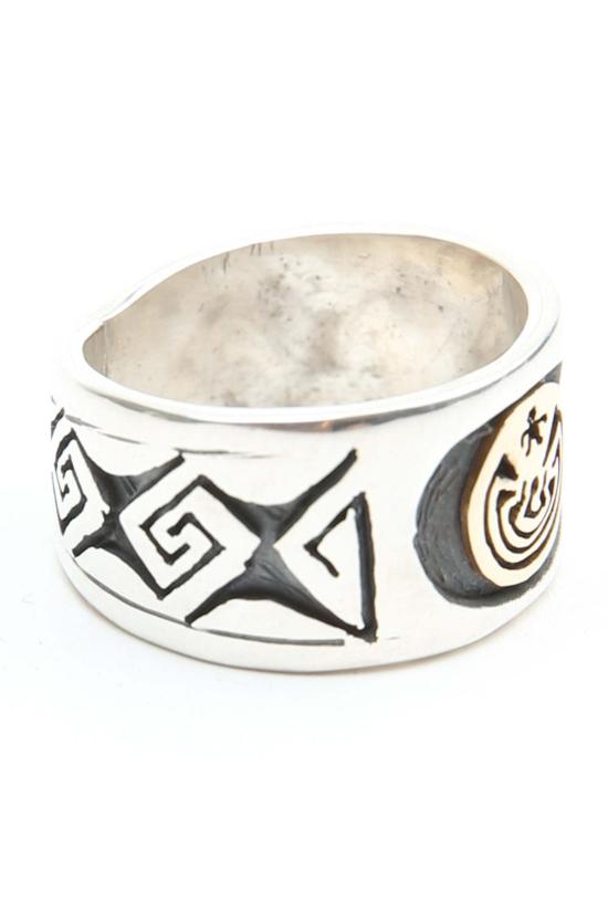  Jason Takala 반지 제이슨 타칼라 14K 골드 & 스털링 실버 맨 인 더 메이즈 링 골드/실버 - OTHER BRANDS