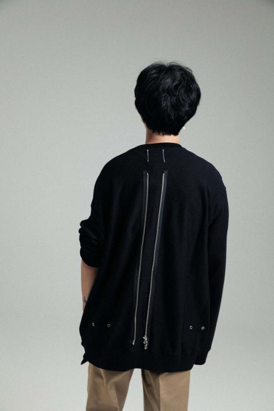  DEPARTAMENTO 긴팔 티셔츠 데파르타멘토 오버사이즈 본디지 크루넥 스웨트셔츠 블랙 - OTHER BRANDS