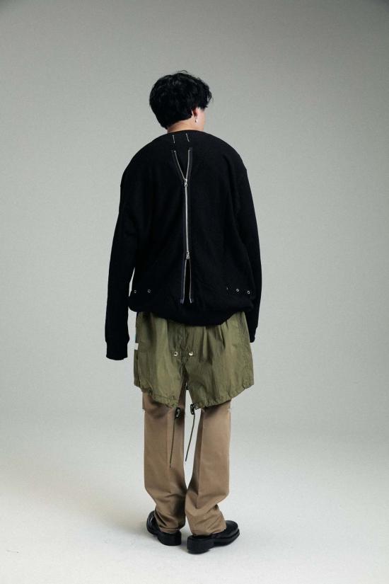  DEPARTAMENTO 긴팔 티셔츠 데파르타멘토 오버사이즈 본디지 크루넥 스웨트셔츠 블랙 - OTHER BRANDS